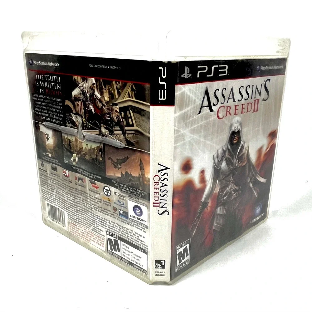 Assassin's Creed II PS3 PlayStation 3 Black Label Complete CIB Tested Broken Cas